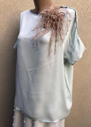 Шелк,блуза рубаха,премиум бренд,poles,9 фото
