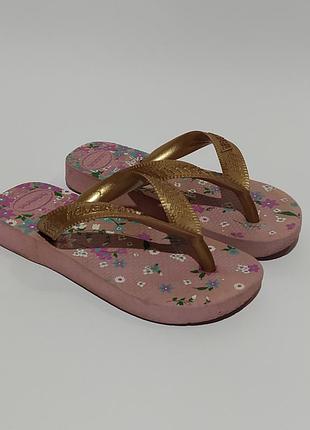 Havaianas оригинал детские вьетнамки шлёпки шлёпанцы на девочку размер 25 26 27