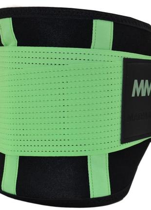 Пояс компресійний madmax mfa-277 slimming belt black/neon green m3 фото