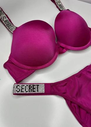 Комплект женский victoria’s secret rhinestone violet kk0512 фото