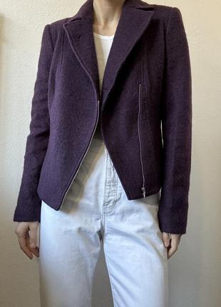 Шерстяний піджак куртка косуха шерстяний жакет блейзер шерсть1 фото