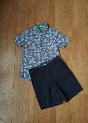 Летний набор для мальчика/летние шорты/рубашка с коротким рукавом/тенниска1 фото