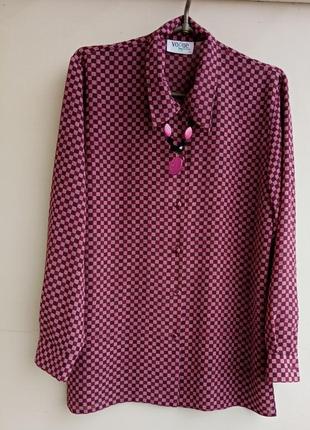 Стильна блузка у кольорах бордо1 фото