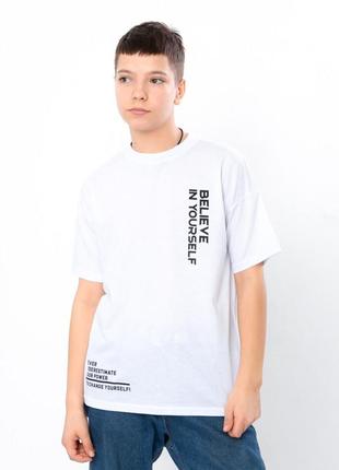 Стильна підліткова футболка оверсайз, бавовняна футболка з написами чорна біла5 фото
