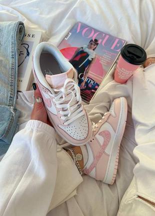 Жіночі кеди nike sb dunk pink з натуральної шкіри3 фото