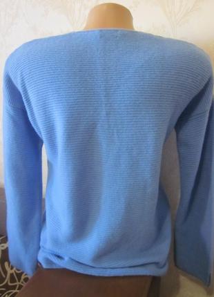 Ніжно-блакитний светр benetton розмір xs стан ідеальний, новий. приємний до тіла. pure wool3 фото