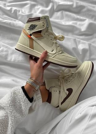 Женские кроссовки nike air jordan 1 high8 фото