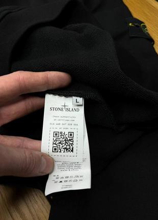 Hoodie stone island black cotton3 фото