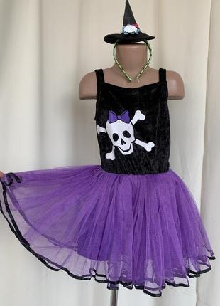 Відьмочка відьма скелет балерина костюм карнавальний хеллоуин