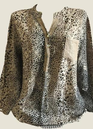 Блузка натуральна l  заміри на фото