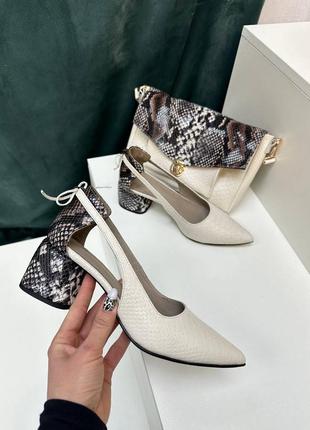 Жіночі туфлі із натуральної шкіри jolie нова колекція 20241 фото