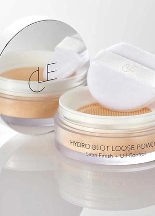 Зволожуюча пудра для обличчя cle hydro blot loose powder, 20 г2 фото