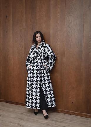 Пальто гусяча лапка