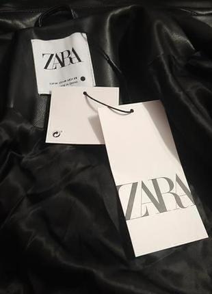 Тренч з екошкіри zara.8 фото