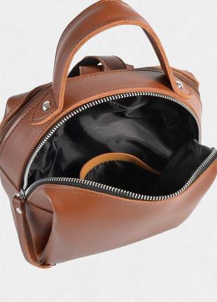 Жіночий рюкзак з екошкіри коричневий2 фото
