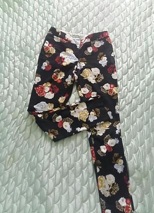 Штани квіткові h&m