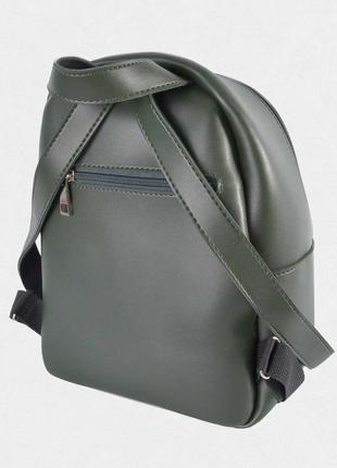 Жіночий рюкзак з екошкіри зелений2 фото