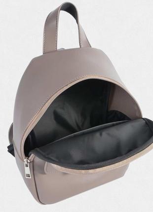 Жіночий рюкзак з екошкіри димчастий4 фото