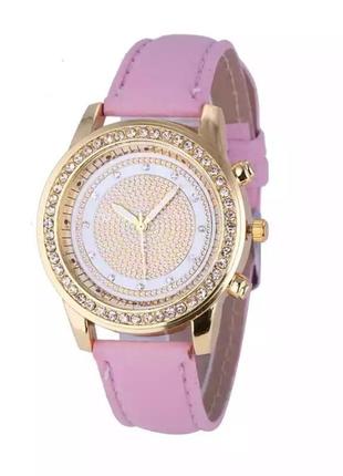 Часы наручные женские розовые годинник1 фото