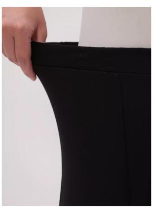 Женские брюки леггинсы клеш супер-батал черные 60-628 фото