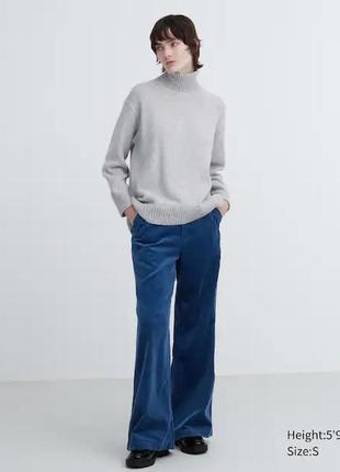 Мʼякий дуже комфортний светр молочного кольору гольф японського бренду uniqlo soft knit high neck long-sleeve sweater5 фото