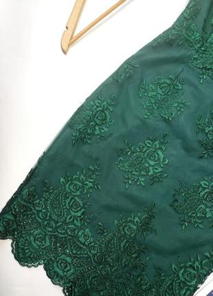 Сукня жіноча мереживна зелена на бретелях від бренду mibus m2 фото