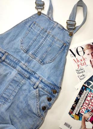 Комбінезон жіночий джинсовий блакитного кольору клешь від бренду fat face s m2 фото