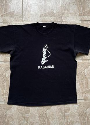 Футболка y2k rare band vintage kasabian big logo tour graphic tee