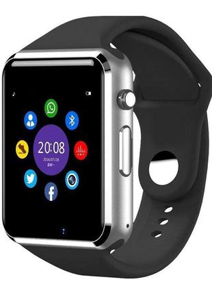 Смарт-годинник smart watch a1 розумний електронний зі слотом під sim-карту + карту пам'яті micro-sd. колір: срібний3 фото