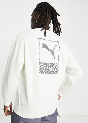 Біла кофта puma classics safari sweatshirt off-white світшот \ лонгслів новий оригінал сша