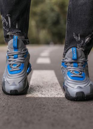 Nike air max 270 react grey\blue  🆕 мужские кроссовки найк аир макс  🆕 серые/синие4 фото