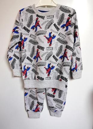 Піжама піжамка дитяча брендова супермен для хлопчика2-3,3-4 роки дитячий костюм комплект для сну,бавовняна піжама 92-98-104см1 фото