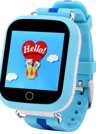 Дитячий розумний годинник з gps smart baby watch q750 blue, смарт артикул: ws45135