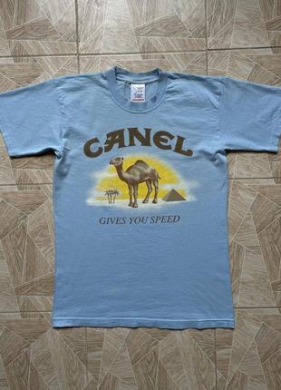 Футболка y2k crazy vintage canel gives you speed blue tee