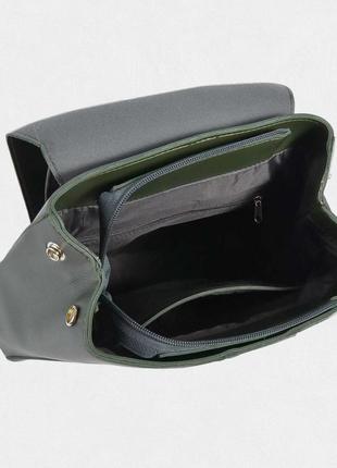 Рюкзак з клапаном mini зелений4 фото