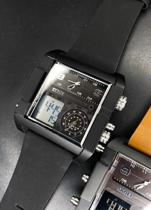Наручний годинник skmei 2020 black-black-white5 фото