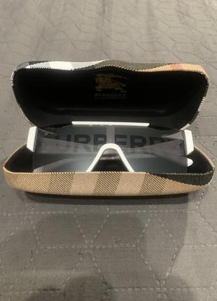 Burberry rectangular sunglasses white очки солнцезащитные5 фото