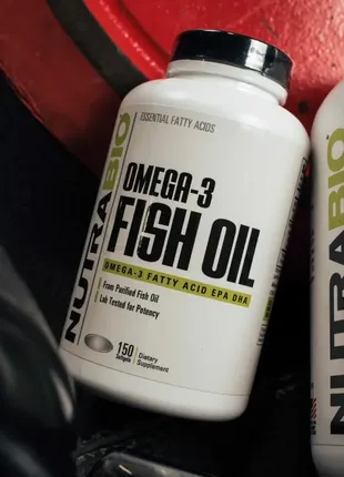 Nutrabio omega-3 fish oil 150 капсул риб'ячий жир омега 3