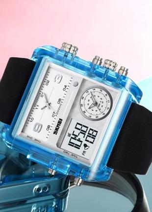 Наручные часы skmei 2020 blue-transparent