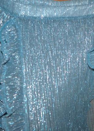 Гламурная шикарная юбка с люрексом и рюшами от asos glam, код 01438 фото
