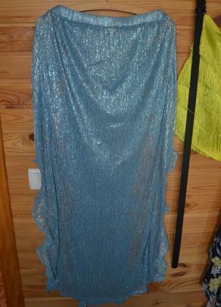 Гламурная шикарная юбка с люрексом и рюшами от asos glam, код 01439 фото