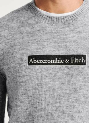 Шикарный шерстяной свитер серого цвета с добавлением альпаки abercrombie & fitch2 фото