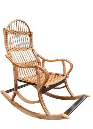 Кресло качалка из лозы плетеная10 фото