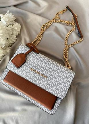 Жіноча сумка michael kors white browm