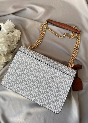 Жіноча сумка michael kors white browm8 фото