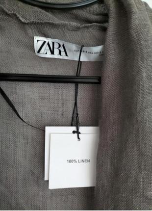 Нова льняна куртка преміум класу від zara, розмір xs-s.2 фото