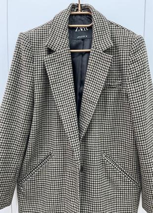Пиджак удлиненный пальто блейзер zara