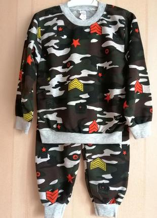 Піжама піжамка дитяча армійська воєнна для хлопчика від3 до 6років .дитячий костюм комплект для сну,бавовняна піжама 98-116см1 фото