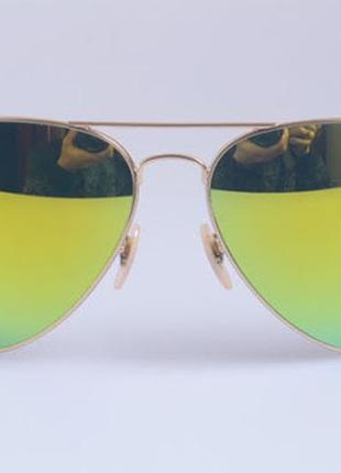 Женские солнцезащитные очки в стиле ray ban aviator large metal (3026) 112/68 lux