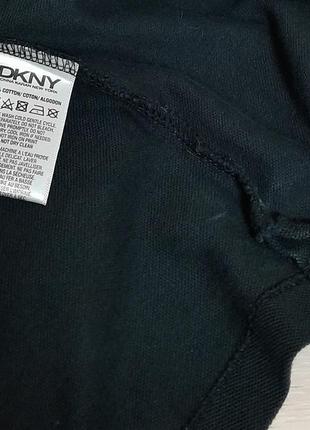 Качественное хлопковое поло чёрного цвета dkny made in india, оригинал, молниеносная отправка5 фото